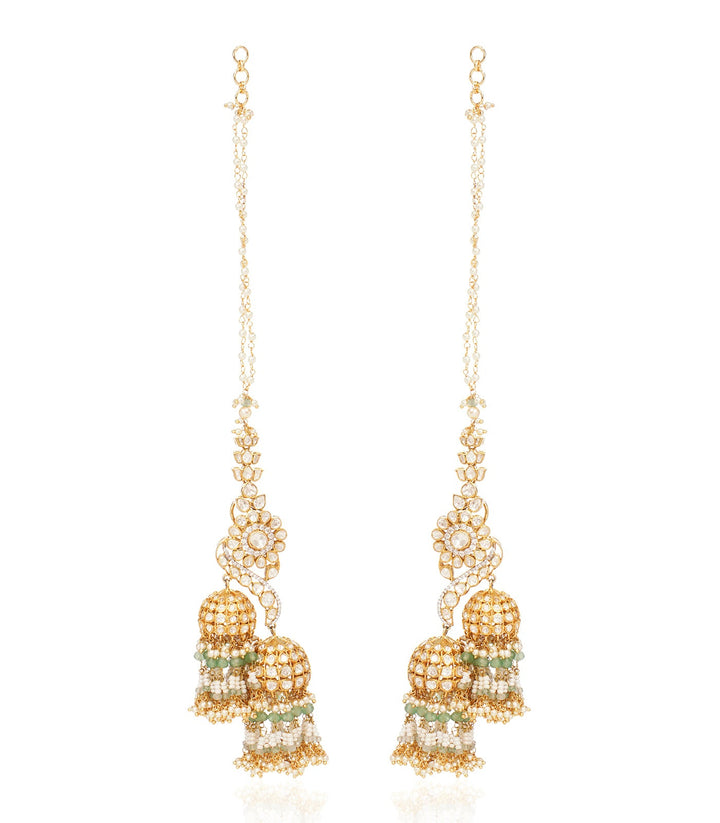 MEHULIKA GOLD PLATED  MOISSANITE JHUMKA