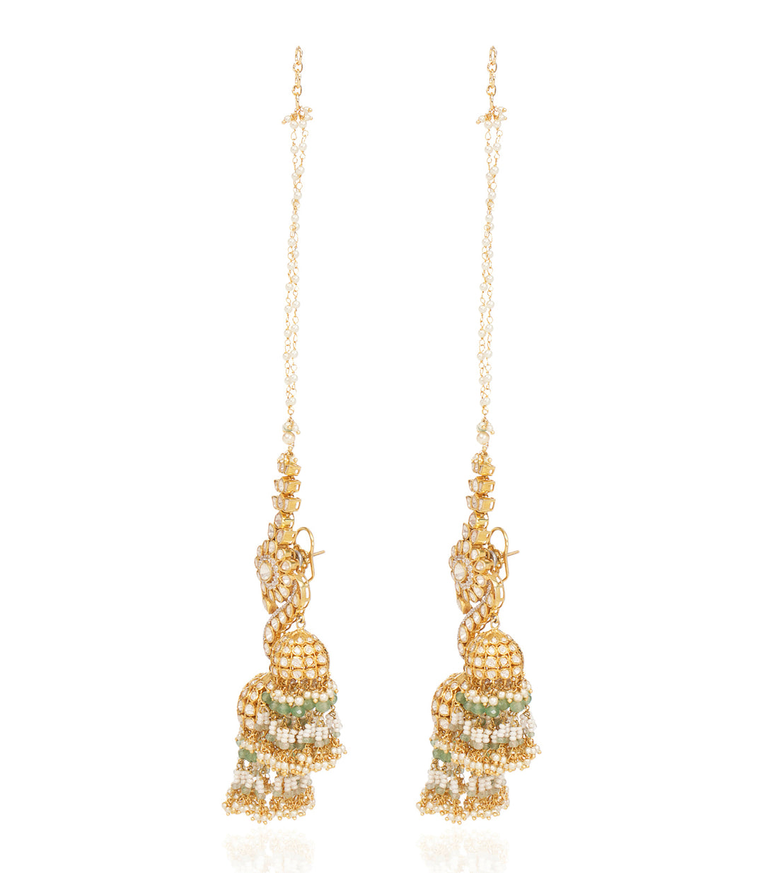 MEHULIKA GOLD PLATED  MOISSANITE JHUMKA