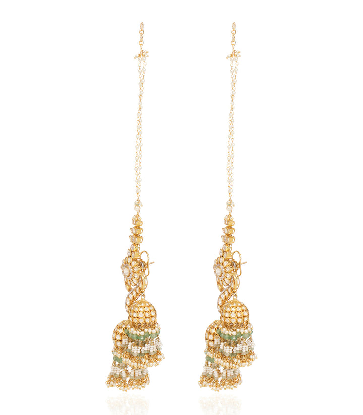 MEHULIKA GOLD PLATED  MOISSANITE JHUMKA