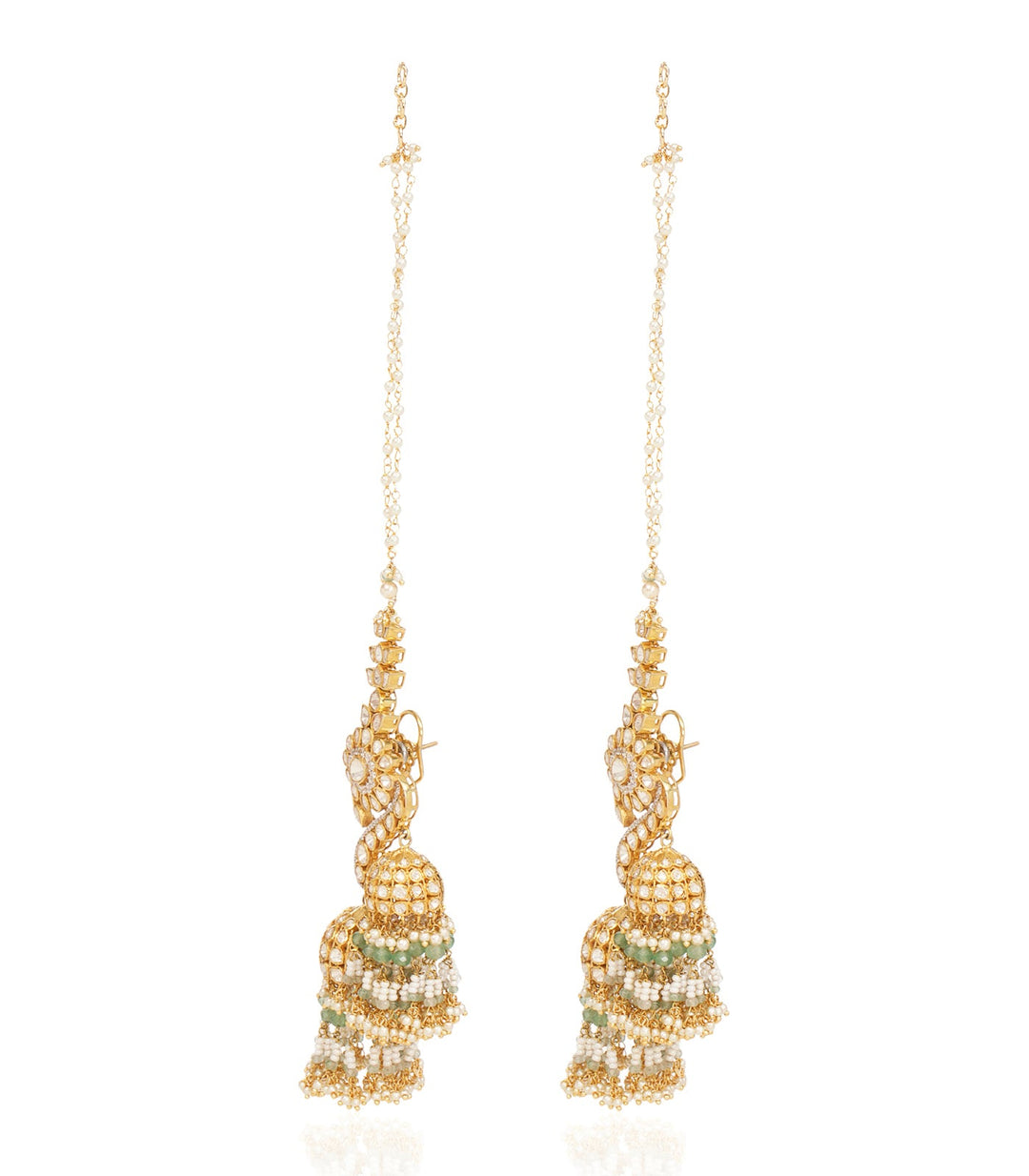 MEHULIKA GOLD PLATED  MOISSANITE JHUMKA