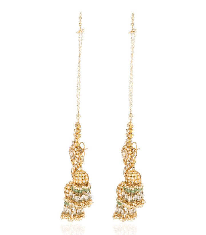 MEHULIKA GOLD PLATED  MOISSANITE JHUMKA