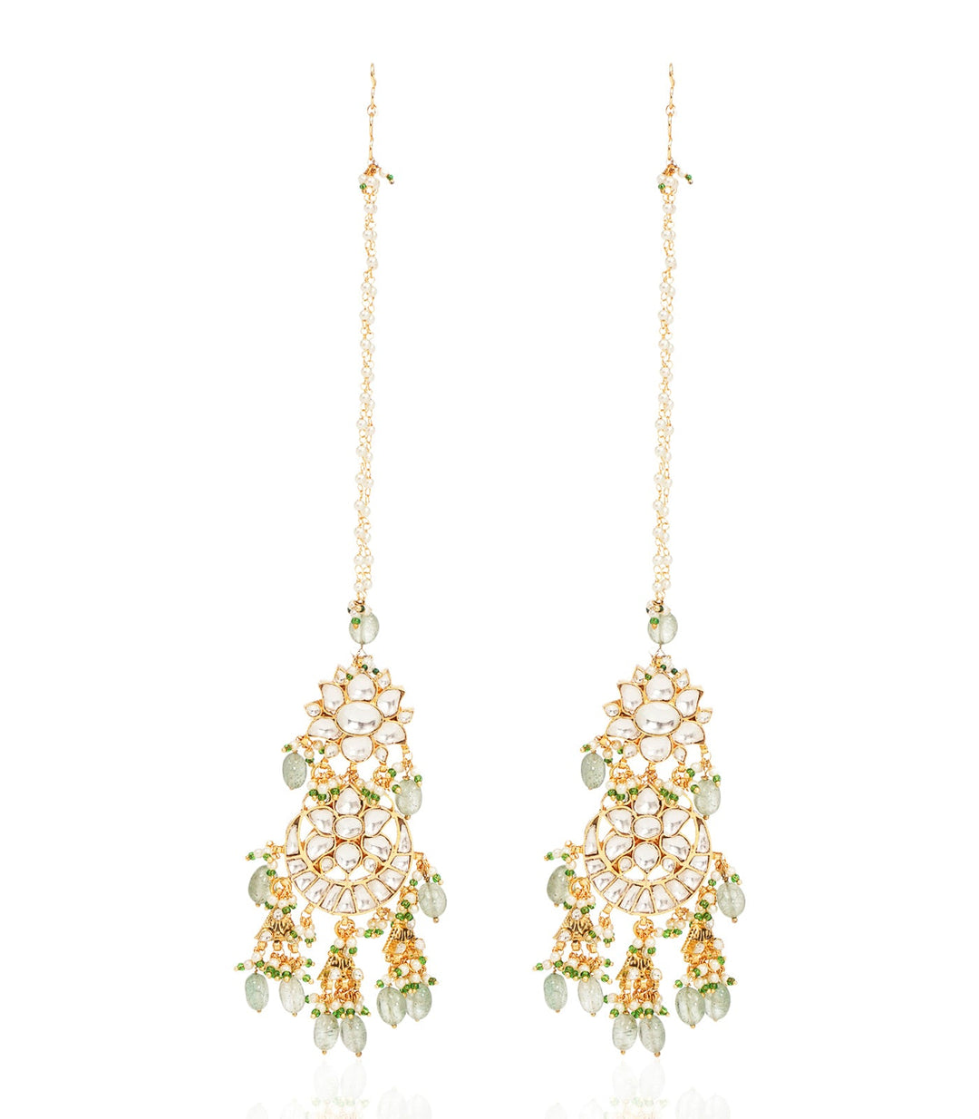 GARGI GREEN KUNDAN NECKLACE SET