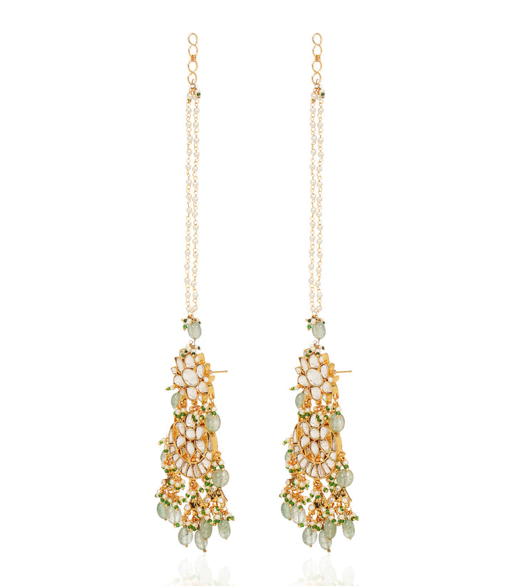 GARGI GREEN KUNDAN NECKLACE SET