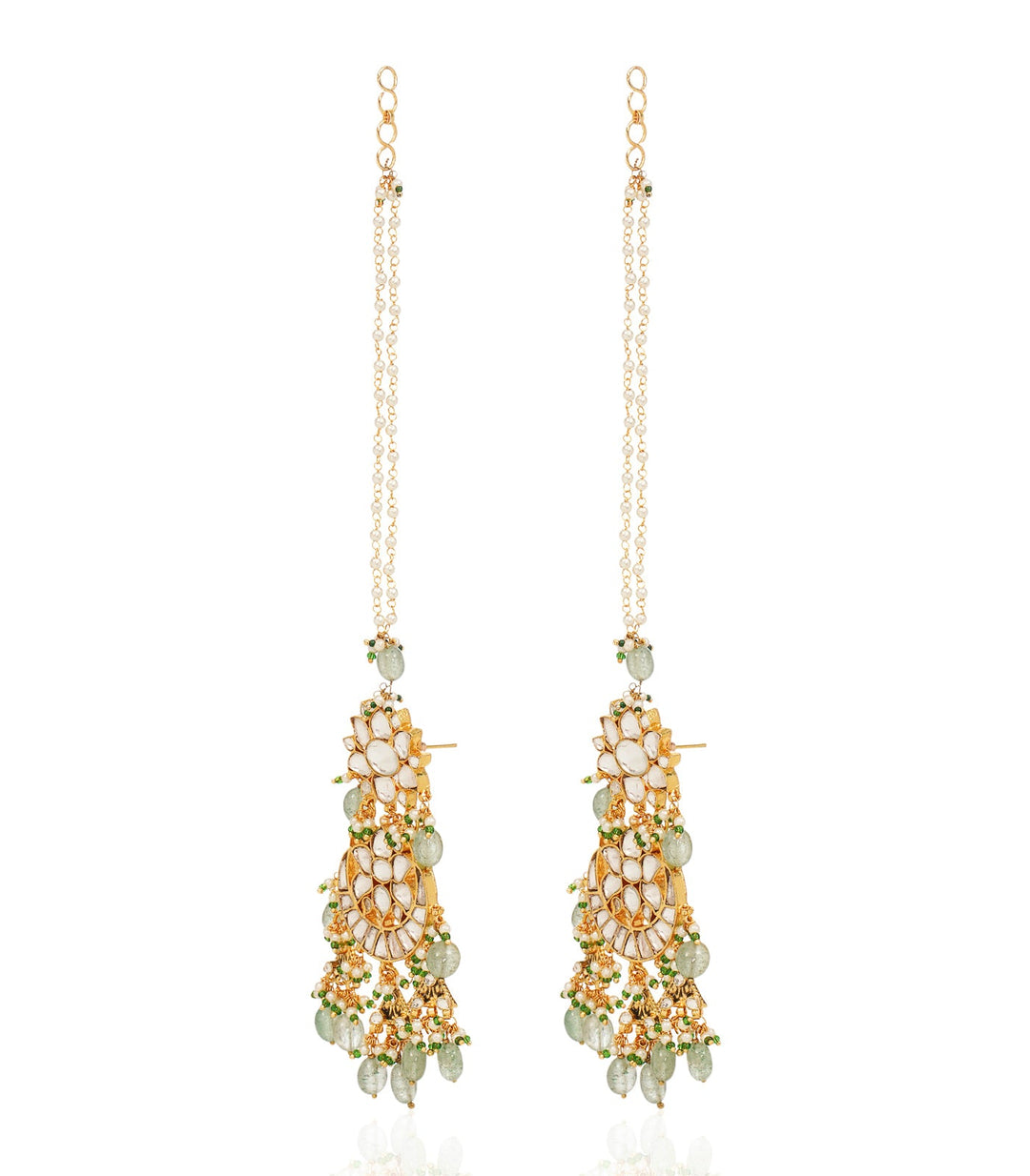 GARGI GREEN KUNDAN NECKLACE SET