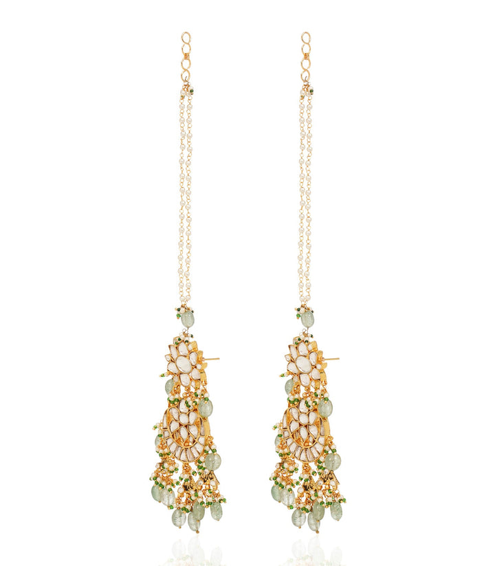 GARGI GREEN KUNDAN NECKLACE SET
