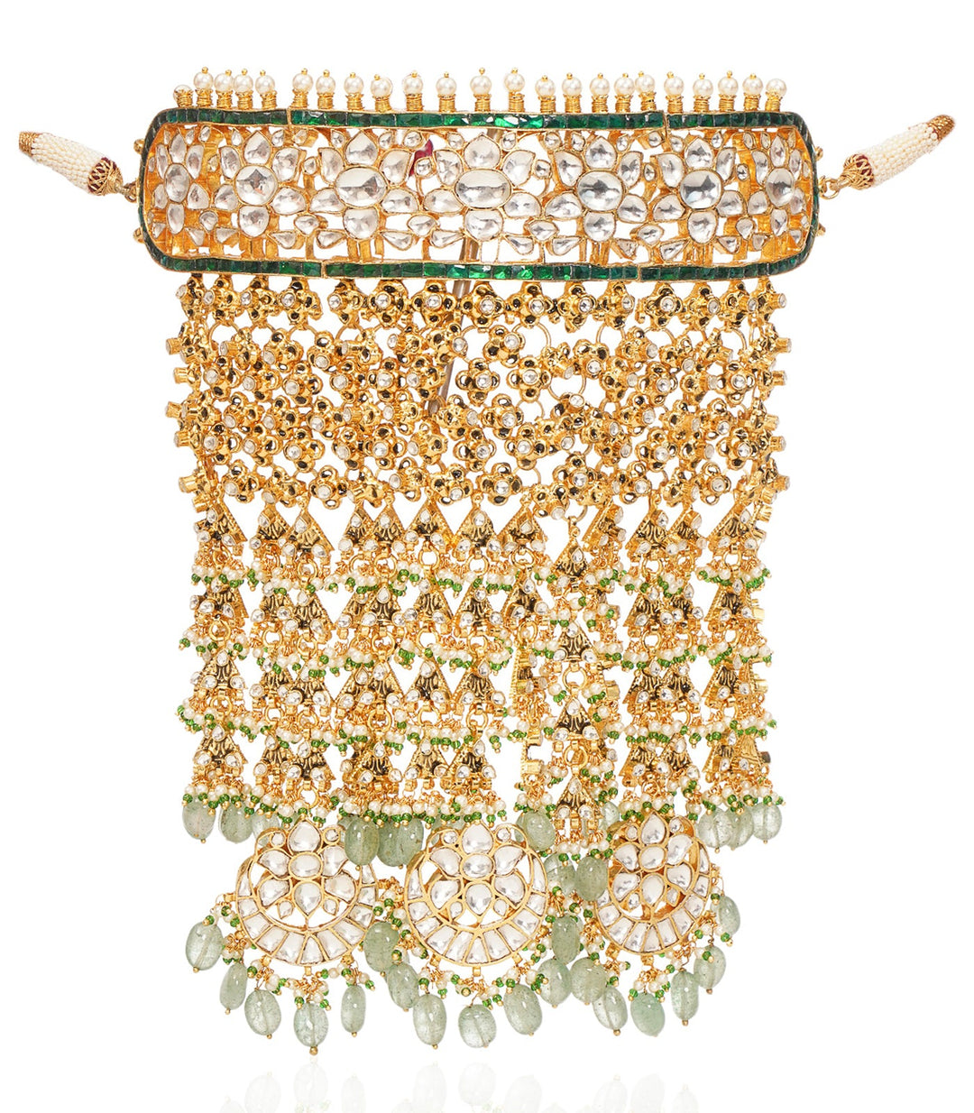 GARGI GREEN KUNDAN NECKLACE SET