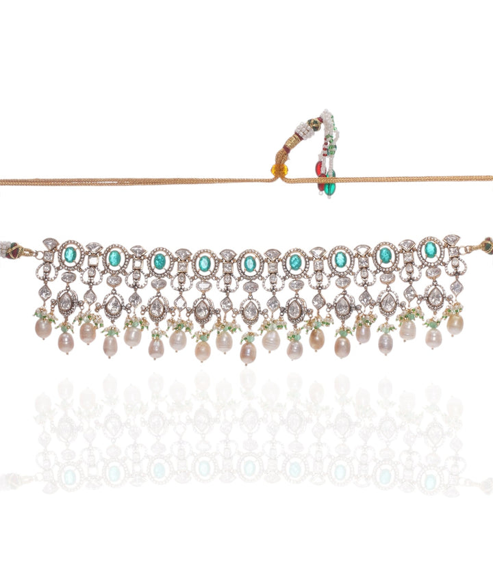 SARITA MINT KUNDAN NECKLACE SET