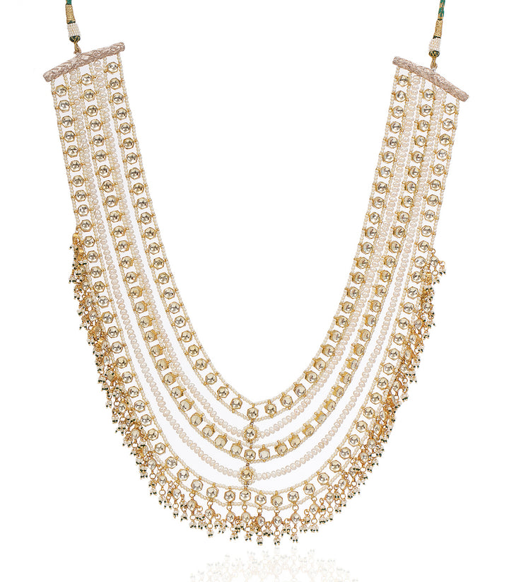 MAHORAMA GREEN KUNDAN GROOM NECKLACE