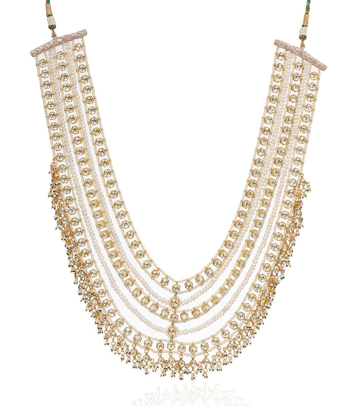 MAHORAMA GREEN KUNDAN GROOM NECKLACE