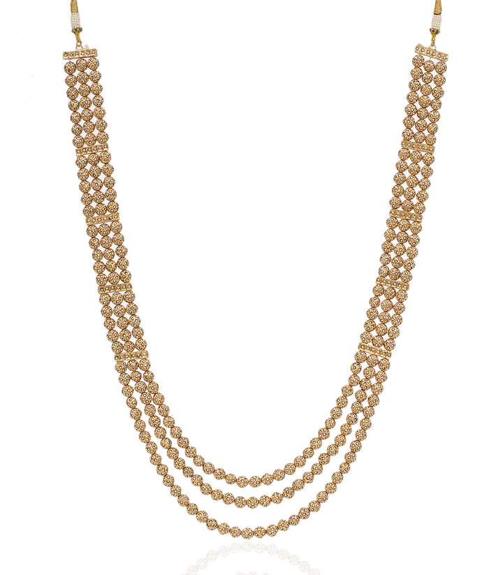 ASHOKA GOLD PLATED  JADAU GROOM NECKLACE