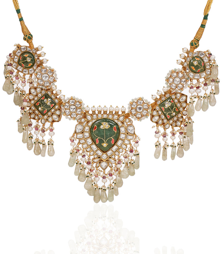 WAMIKA GREEN KUNDAN NECKLACE SET