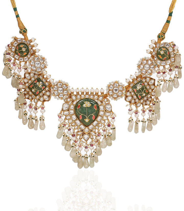 WAMIKA GREEN KUNDAN NECKLACE SET