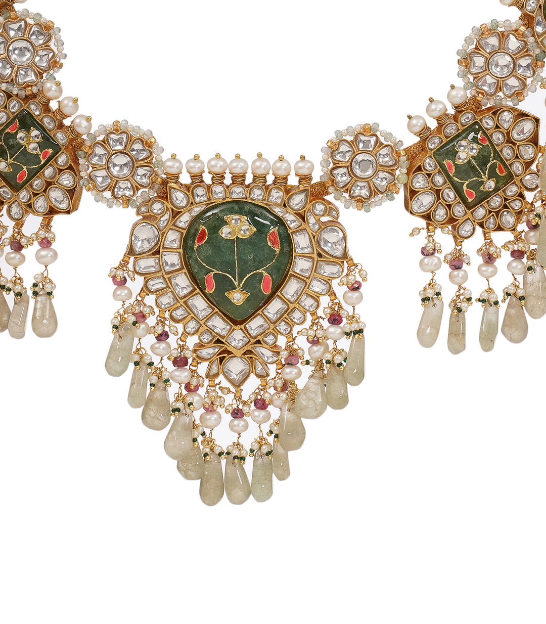 WAMIKA GREEN KUNDAN NECKLACE SET