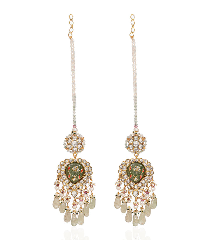 WAMIKA GREEN KUNDAN NECKLACE SET