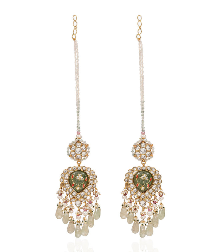 WAMIKA GREEN KUNDAN NECKLACE SET