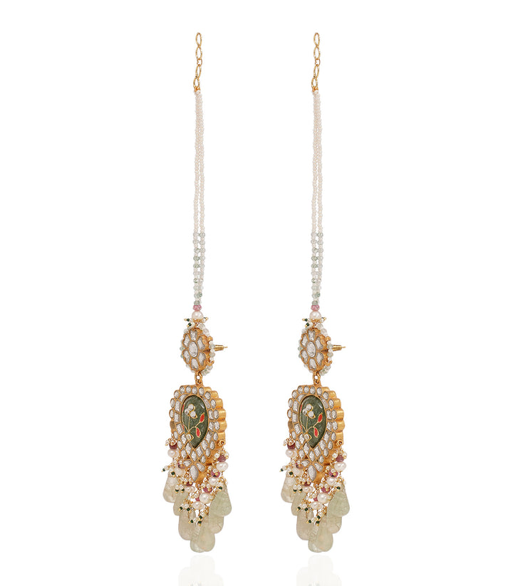 WAMIKA GREEN KUNDAN NECKLACE SET