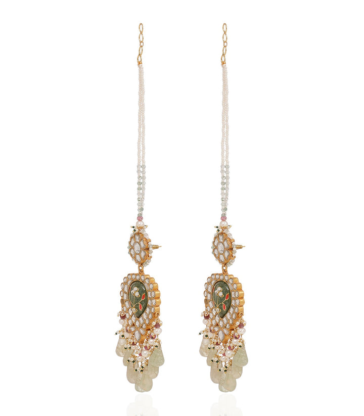 WAMIKA GREEN KUNDAN NECKLACE SET