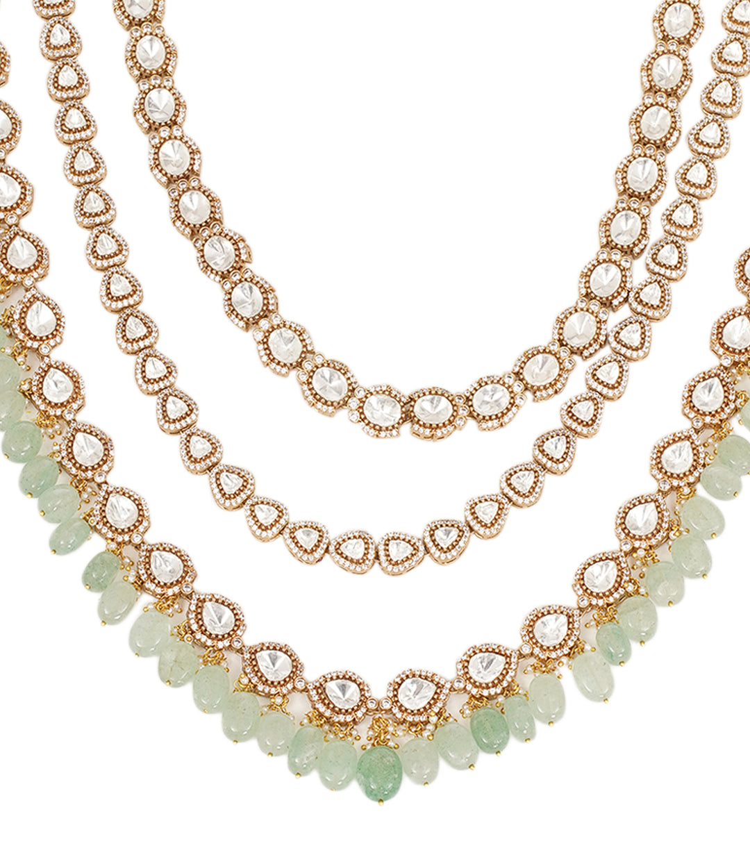 CHANDRA GREEN POLKI GROOM NECKLACE