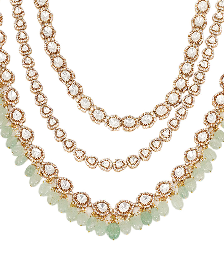 CHANDRA GREEN POLKI GROOM NECKLACE