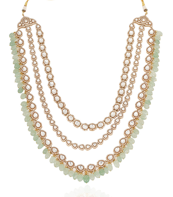 CHANDRA GREEN POLKI GROOM NECKLACE