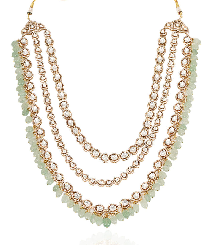 CHANDRA GREEN POLKI GROOM NECKLACE