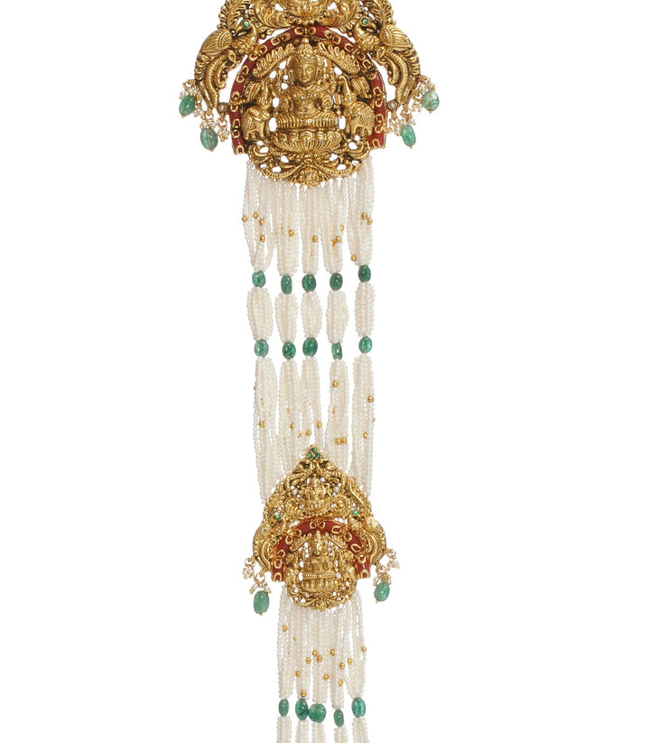 ADITRI GOLD PLATED CORAL CHOTI