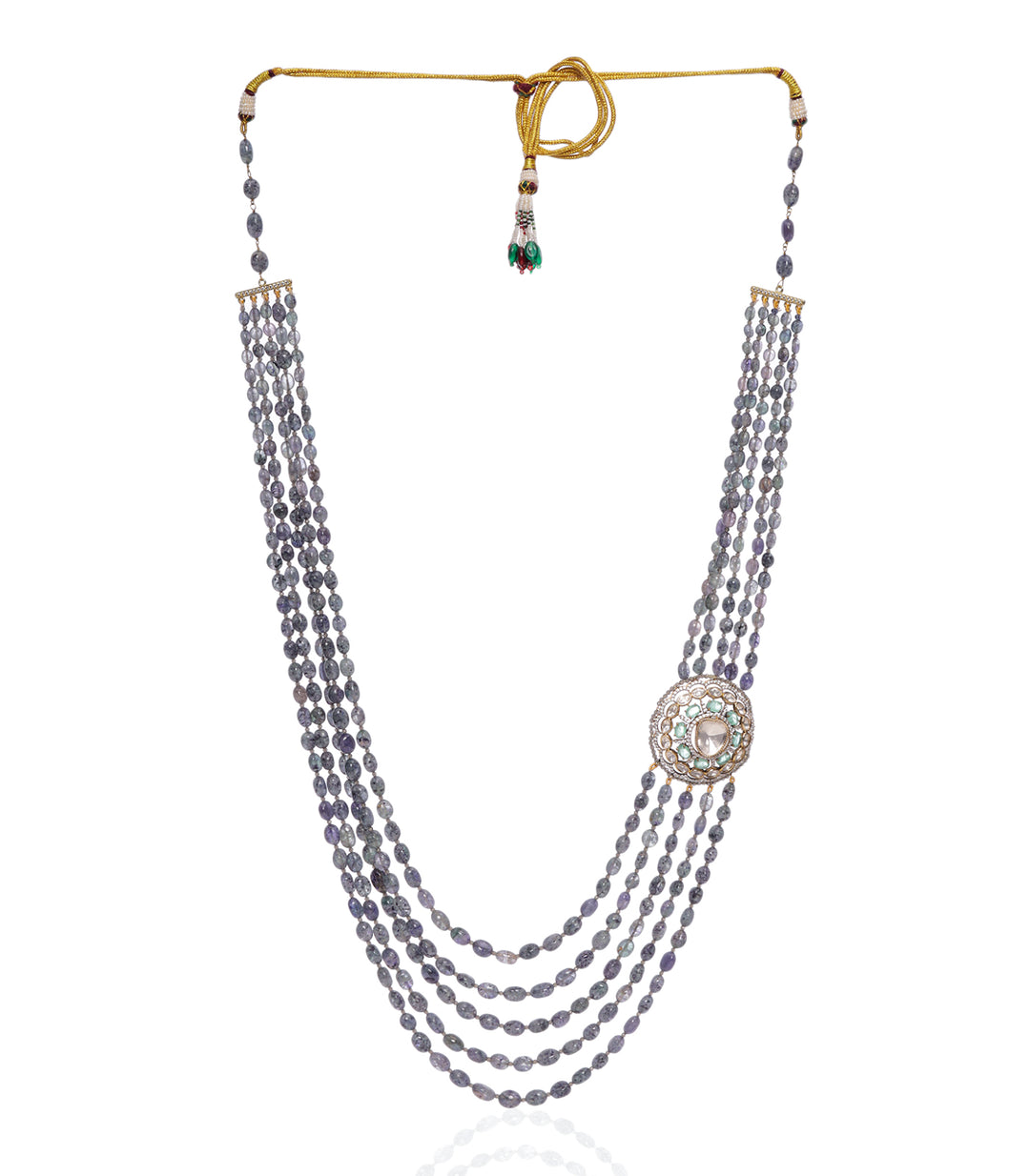 NEHA BLUE POLKI GROOM NECKLACE