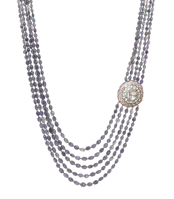 NEHA BLUE POLKI GROOM NECKLACE