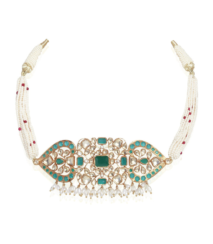 Padmakshi Green Kundan Choker Set