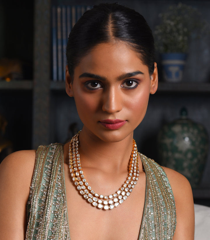 AARYA THREE LINE MOISSANITE NECKLACE