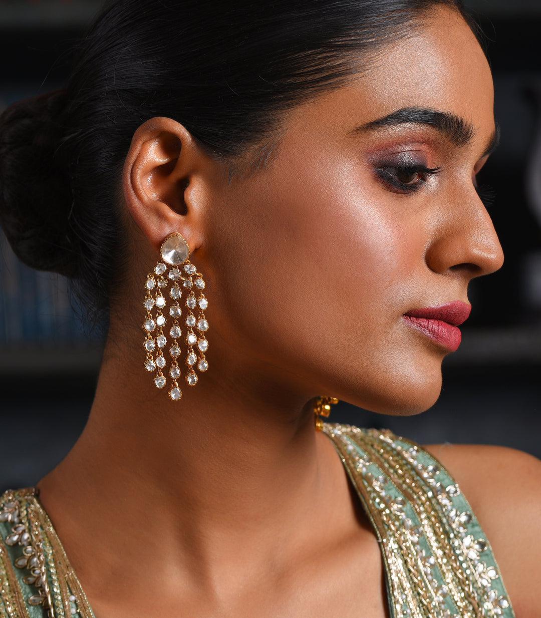 AARYA FIVE LINE MOISSANITE NECKLACE SET