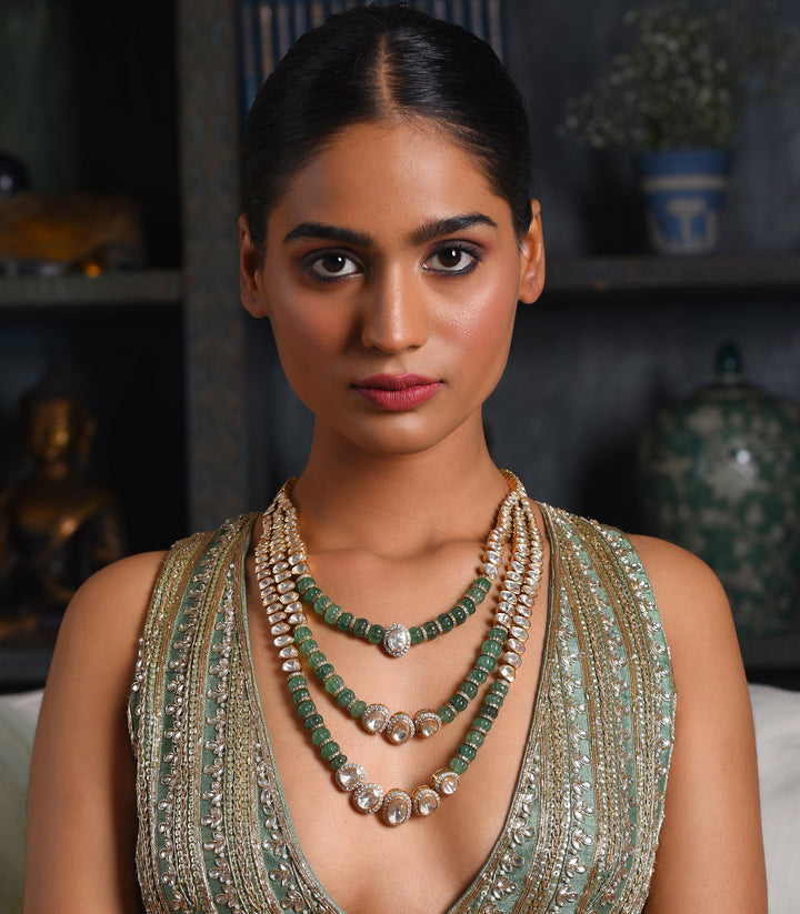 NAMEETA GREEN MOISSANITE NECKLACE