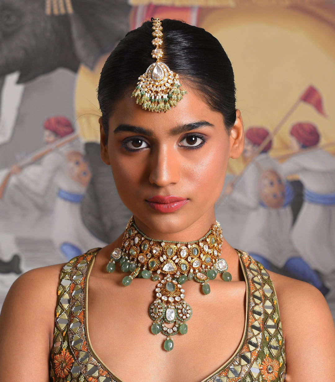 SADHIKA GREEN MOISSANITE NECKLACE