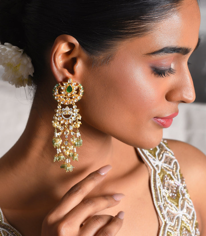 GAURI GREEN MOISSANITE EARRINGS