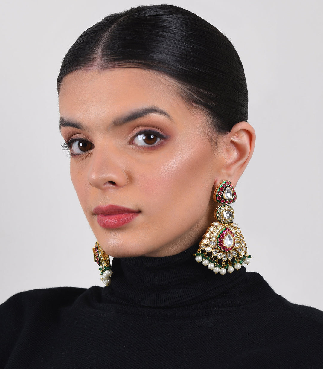 Vinaya Red & Green Necklace Set