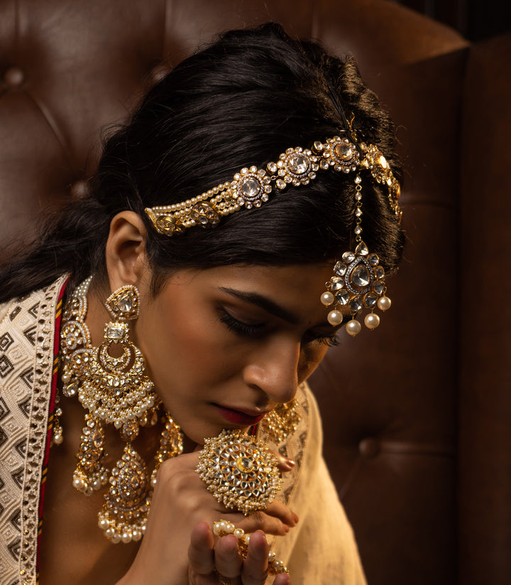 CHANDNI GOLD PLATED  MOISSANITE HAIRBAND