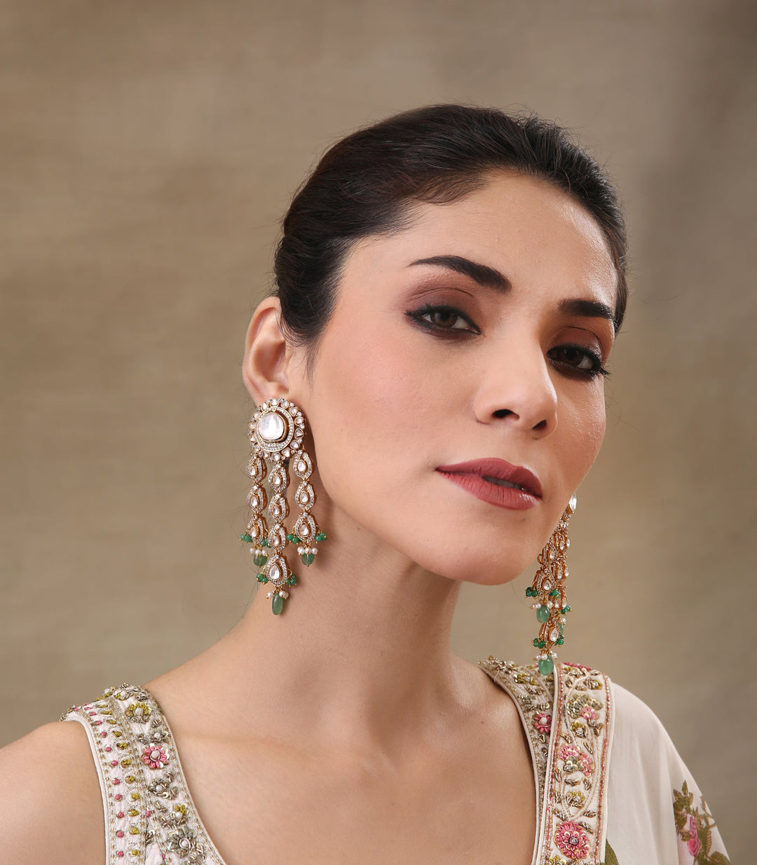 LAVANYA ANTIQUE GREEN POLKI CHOKER