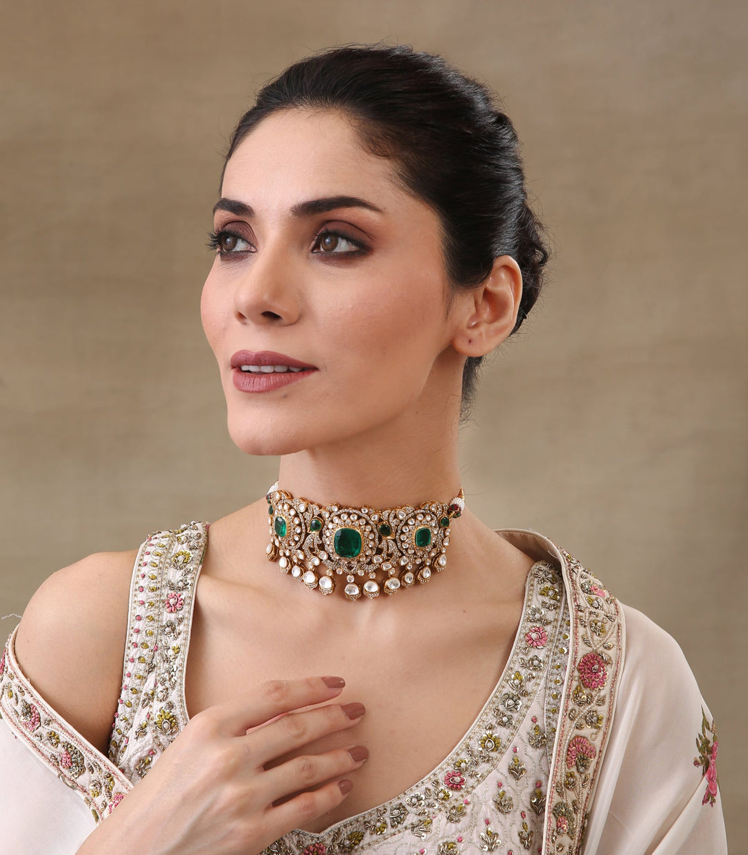 YASHMITA GREEN POLKI CHOKER SET