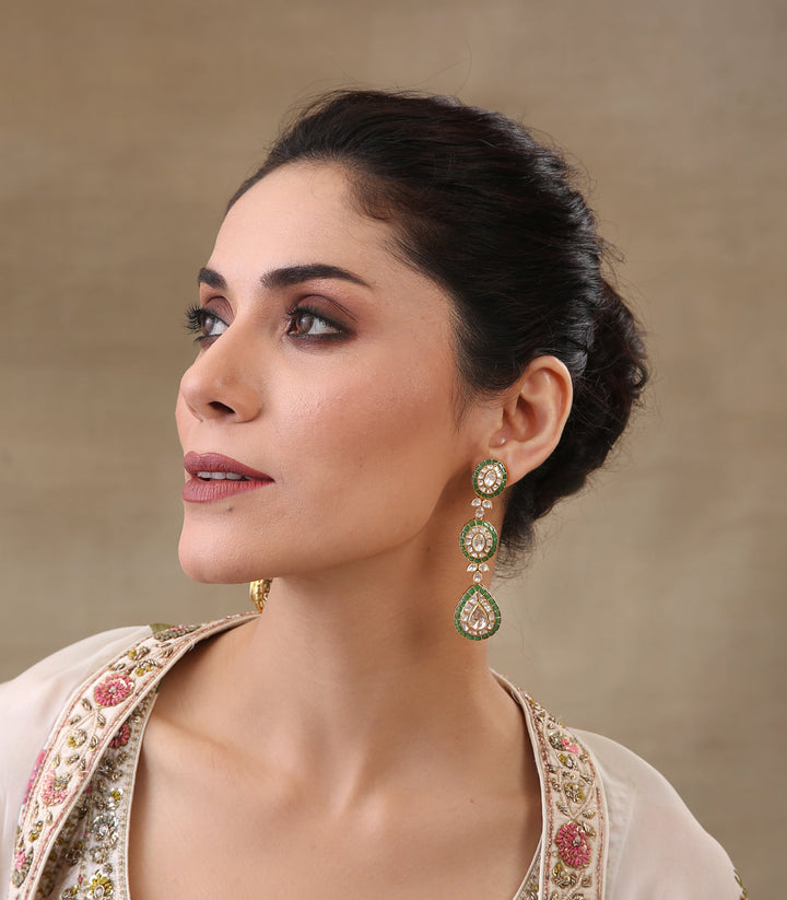 BHAVIKA GREEN MOISSANITE NECKLACE SET