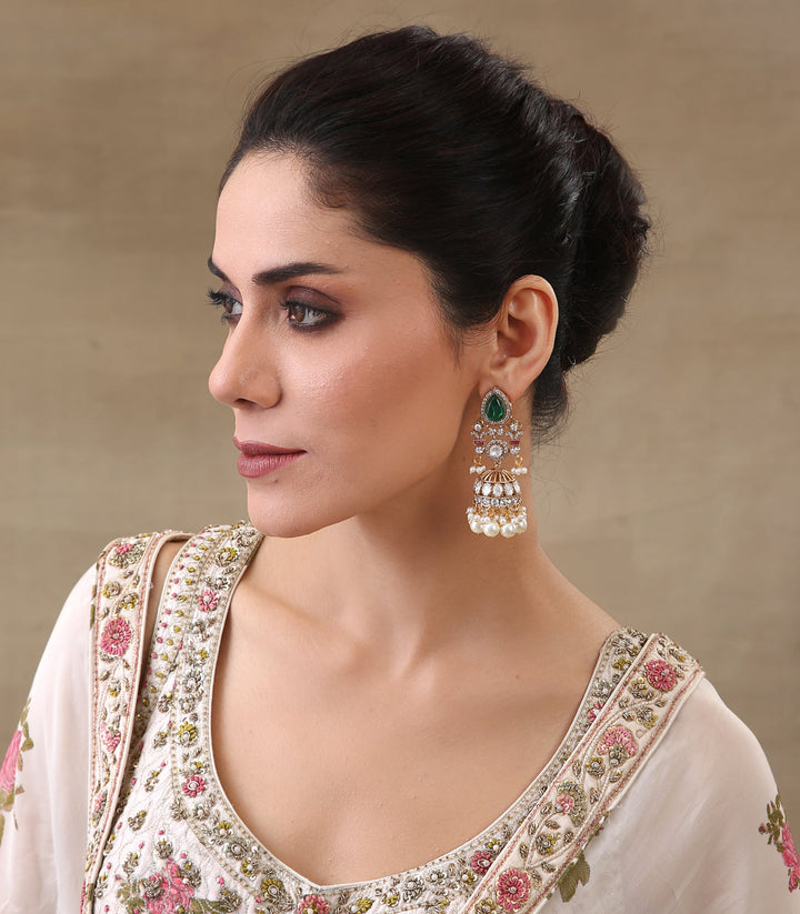 TANISHREE GREEN POLKI  NECKLACE SET