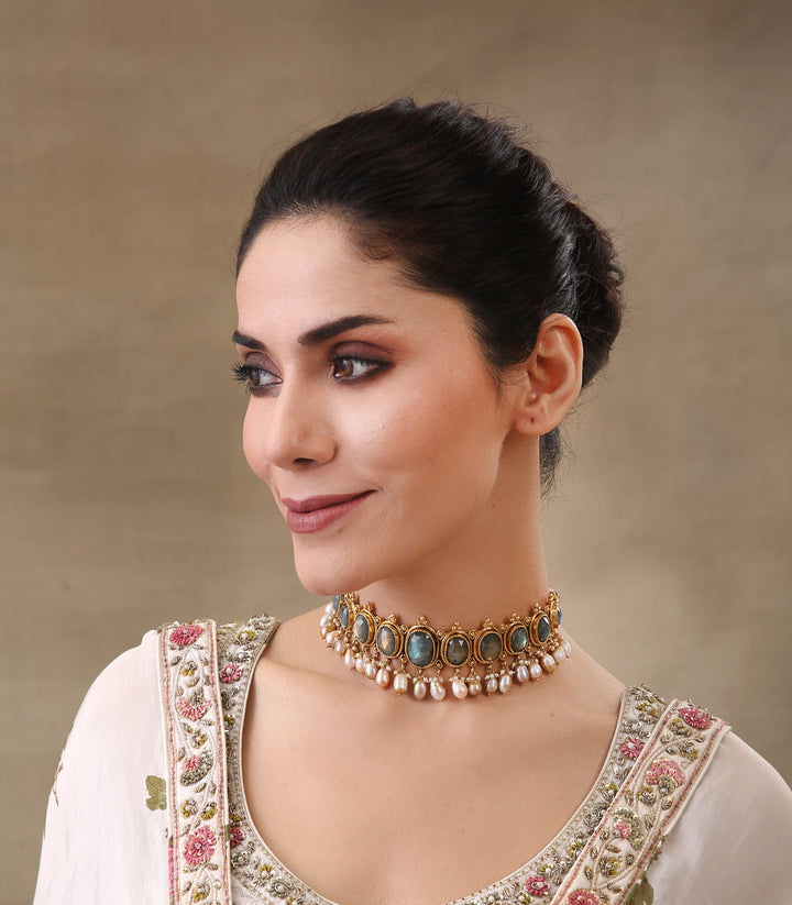 AASHNA LABRADORITE CHOKER SET