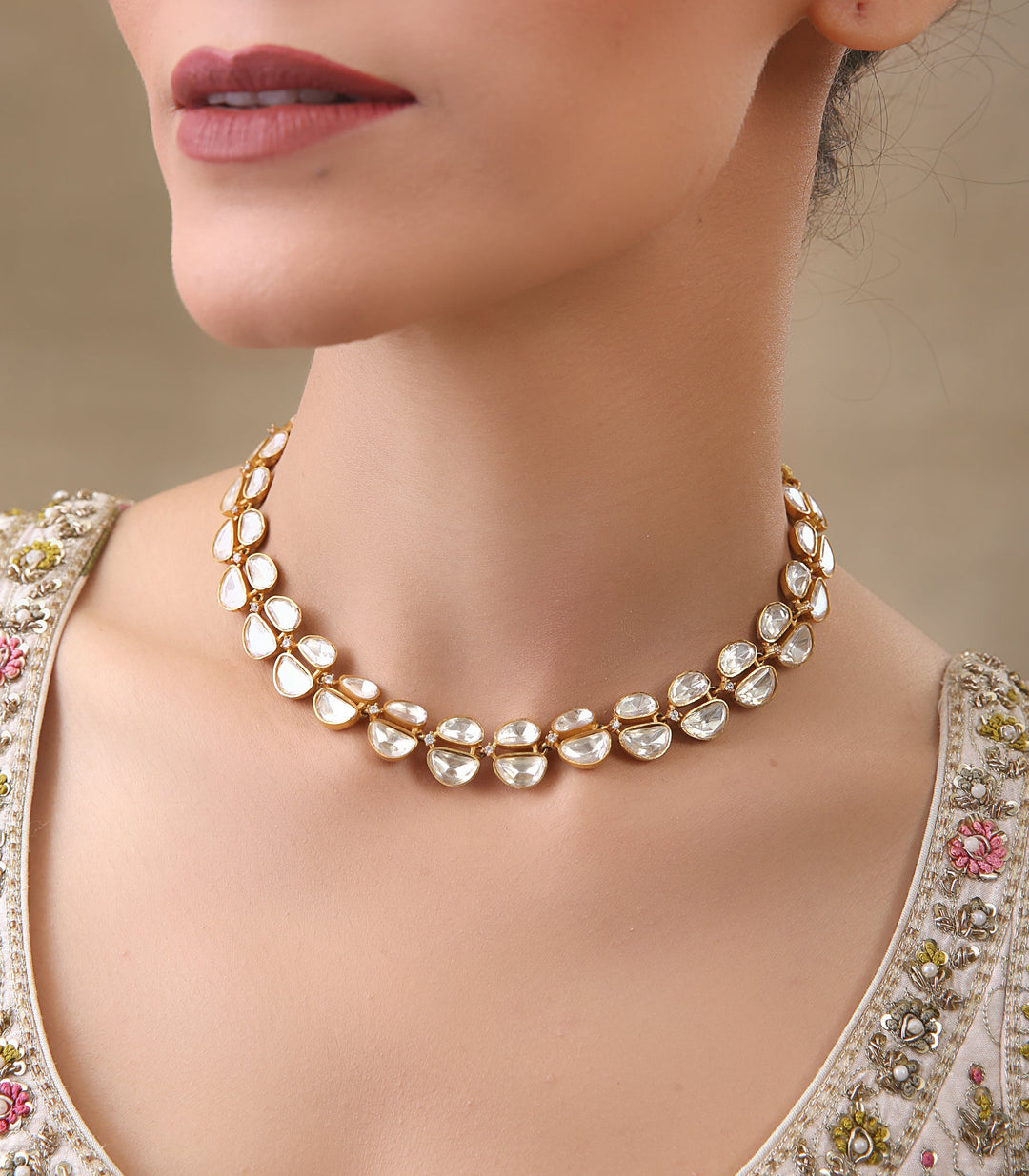 Karalika Moissanite Single Line Necklace Set