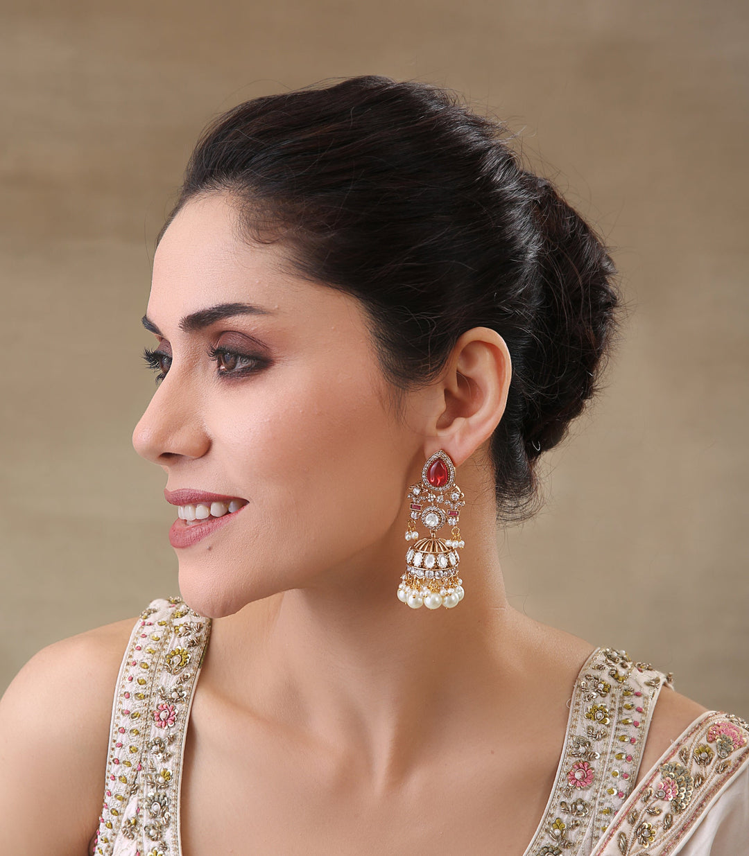 TANISHREE NAVRATAN  POLKI  NECKLACE SET