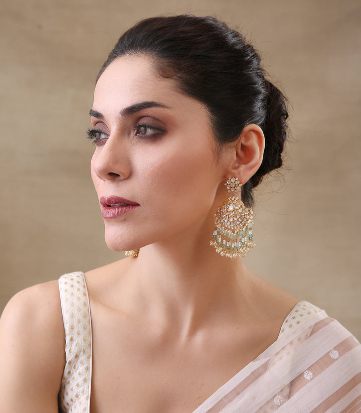 YASI WHITE & GREEN MOISSANITE EARRING