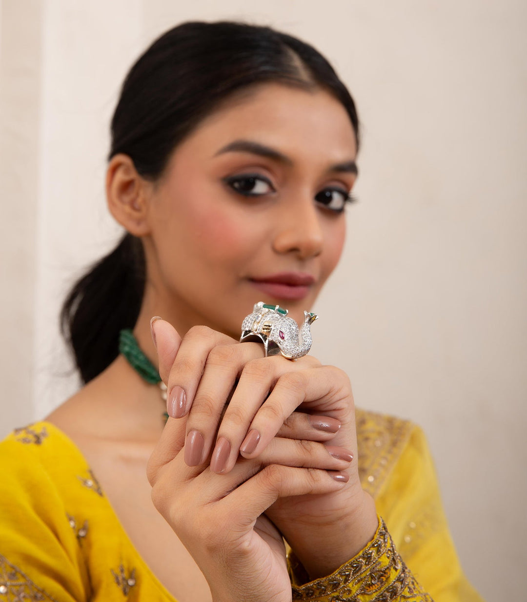 HIMANI GREEN ELEPHANT RING