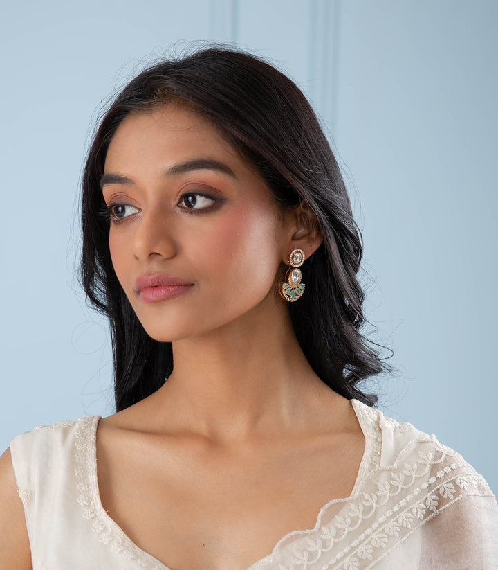 VINISHA MINT KUNDAN NECKLACE SET