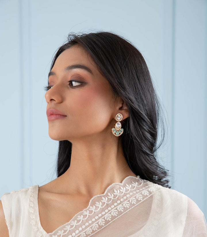 VINISHA MINT KUNDAN NECKLACE SET