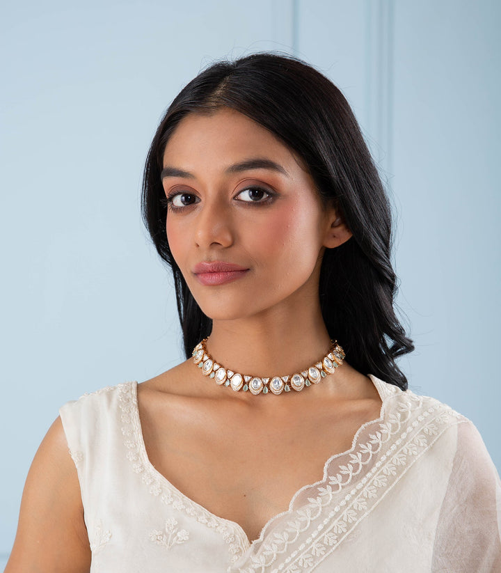 VINISHA MINT KUNDAN NECKLACE SET