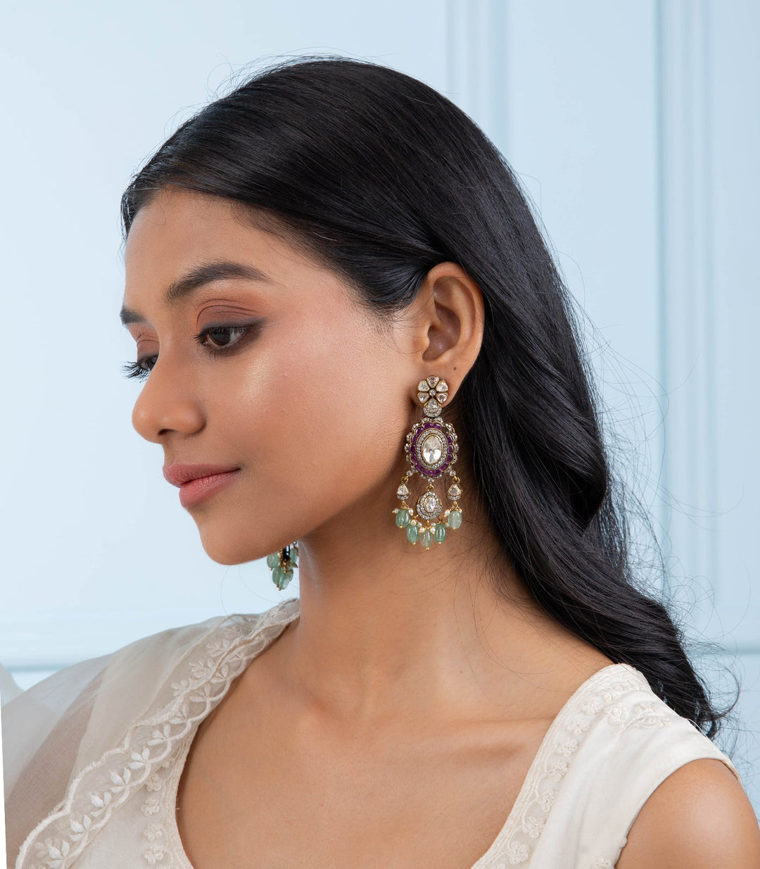 YASHVI RED & GREEN  POLKI CHOKER