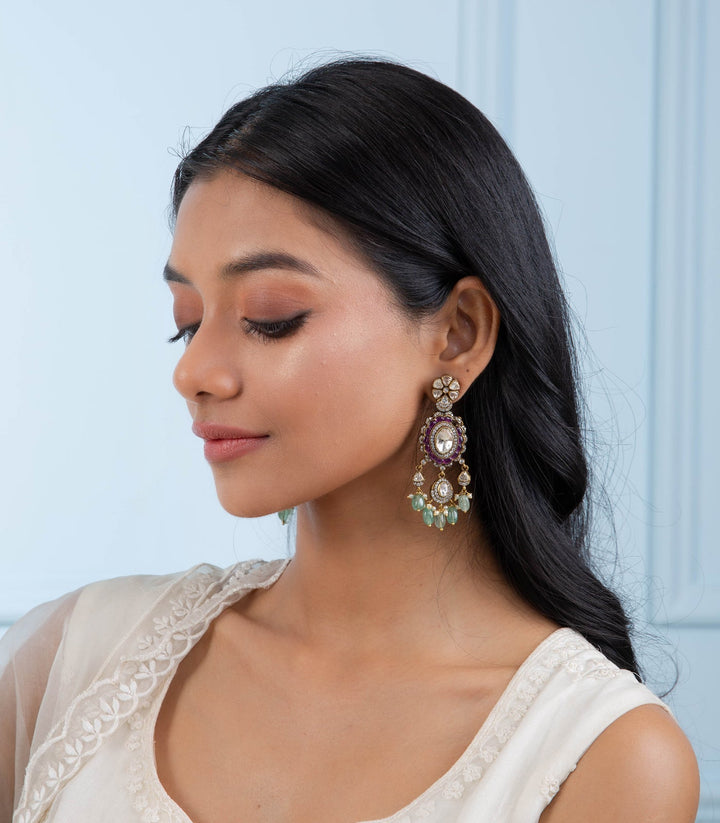 YASHVI RED & GREEN  POLKI CHOKER